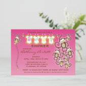 Petite invitation de douche de bébé de singe (Debout devant)