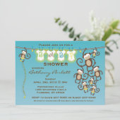 Petite invitation de douche de bébé de singe (Debout devant)