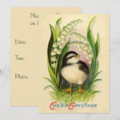 Petite invitation de Pâques pour oiseau (Devant / Derrière)
