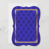 Petite invitation de prince baby shower, (Dos)