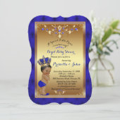 Petite invitation de prince baby shower, (Debout devant)