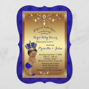 Petite invitation de prince baby shower,