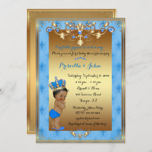 Petite invitation de prince baby shower, à la
