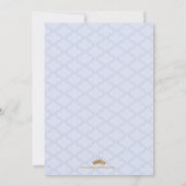 Petite invitation de prince Gold Crown Boy (Dos)