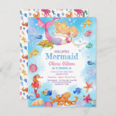 Petite invitation de sirène à l'anniversaire des e (Devant / Derrière)