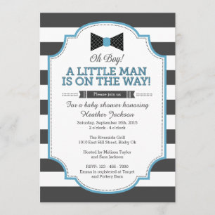 Petite invitation d'homme, invitation 5x7 de