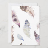 Petite Invitation d'un Baby shower sauvage (Dos)