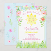 Petite Invitation Ensoleillée, Invitation à la Fêt (Devant / Derrière)