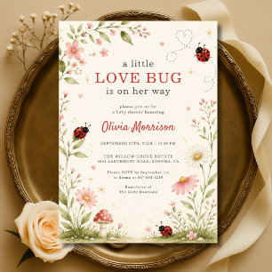 Petite Invitation Fête de Bébé Coccinelle