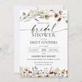 Petite invitation Fleur sauvage de douche nuptiale (Devant)