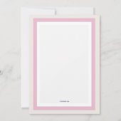 Petite invitation lapin rose (Dos)