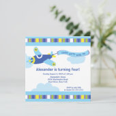 Petite invitation mignonne de fête d'anniversaire (Debout devant)