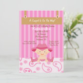 Petite invitation occidentale de baby shower de (Debout devant)