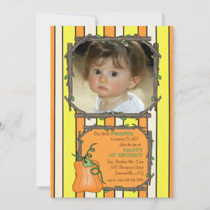 Petite invitation photo Citrouille