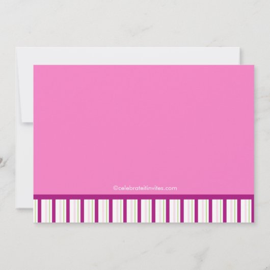 Petite invitation pilote de fête d'anniversaire (Dos)