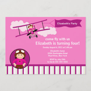 Petite invitation pilote de fête d'anniversaire