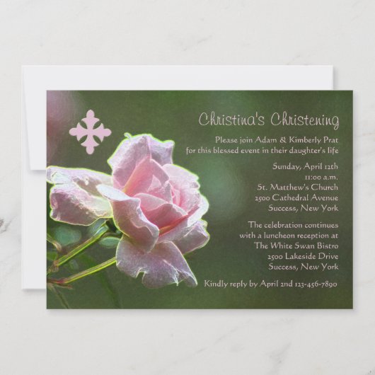 Petite invitation Rose (Devant)