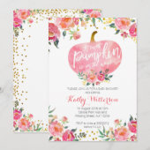 Petite invitation rose de citrouille (Devant / Derrière)