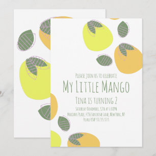 Petite invitation tropicale mangue fruitée