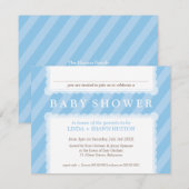 PETITE INVITATIONS BABY SHOWERS :: gouttes de plui (Devant / Derrière)
