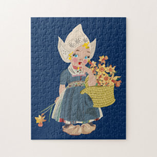 PETITE JIGSAW PUZZLE DE LA PETITE FILLE NÉERLANDAI