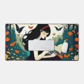 Petite lecture livre romantique, oiseaux, feuille, (Clavier et souris)