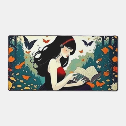 Petite lecture livre romantique, oiseaux, feuille, (Recto)