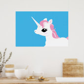 Petite licorne avec affiche à crinière rose (Cuisine)