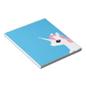 Petite licorne avec bloc-notes à crinière rose (Incliné)