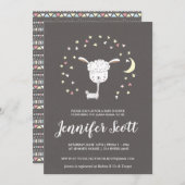 Petite Llama Baby shower Invitation (Devant / Derrière)