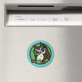 PETITE MAGNET ROND DE STYLE DE CARTOON OWL (In Situ (Lave-vaisselle))