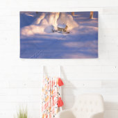 Petite maison dans la bannière de neige (En situation)