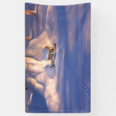 Petite maison dans la bannière de neige (Vertical)