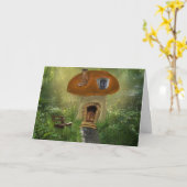 PETITE MAISON DANS LA FORÊT CARTES DE SALUT (Fleur jaune)