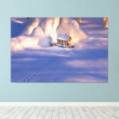 Petite maison dans la toile de neige Imprimer (Insitu (Plancher de Bois))