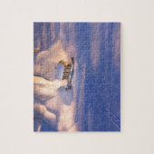 Petite maison dans le puzzle de neige (Vertical)