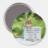 Petite mesure de chipmunk Equivalents Aimant (Recto/Verso)