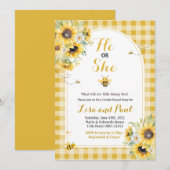 Petite mignonne Bee Genre Reveillez Invitation (Devant / Derrière)