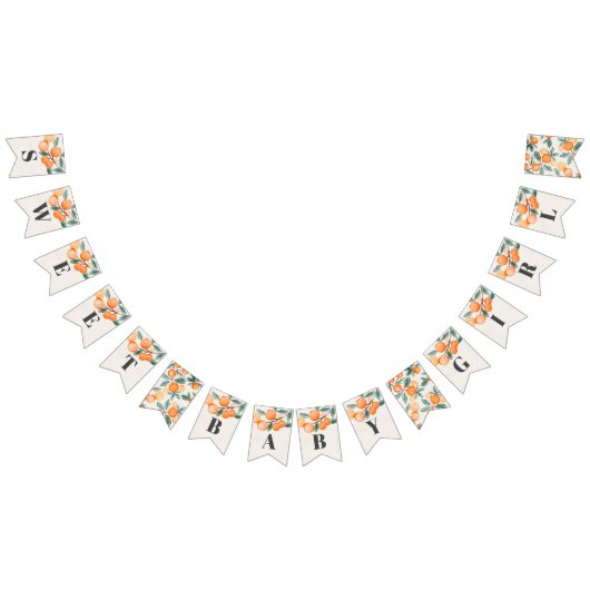 petite mignonne joyeux bannière baby shower orange (Tout)