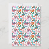 Petite mignonne Petite Sirène Invitation Anniversa (Dos)