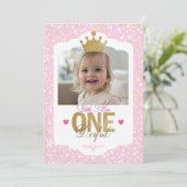 Petite Miss ONEderful Invitation d'anniversaire (Debout devant)