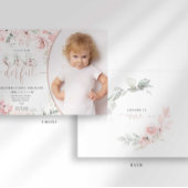 Petite Miss Onederful rose Floral Invitation