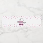 Petite Miss rose Trois Étiquettes de bouteille d'e (Étiquettes simples)