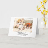 Petite Mlle Muffett et araignée, carte de voeux (Fleur jaune)
