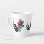 Petite Mug en latte 12 oz - Art Abstrait moderne d (Angle gauche)