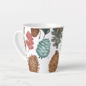 Petite Mug en latte, 12 oz - Conception de cône de (Angle gauche)