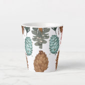 Petite Mug en latte, 12 oz - Conception de cône de (Devant)