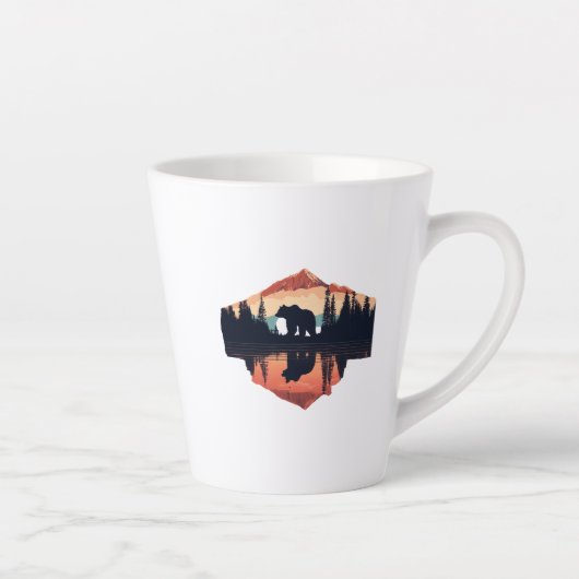 Petite Mug Latte - Scene Serene Mountain, 12 oz (Droite)