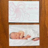 Petite Octopus Geboorte Aankondiging voor Meisje