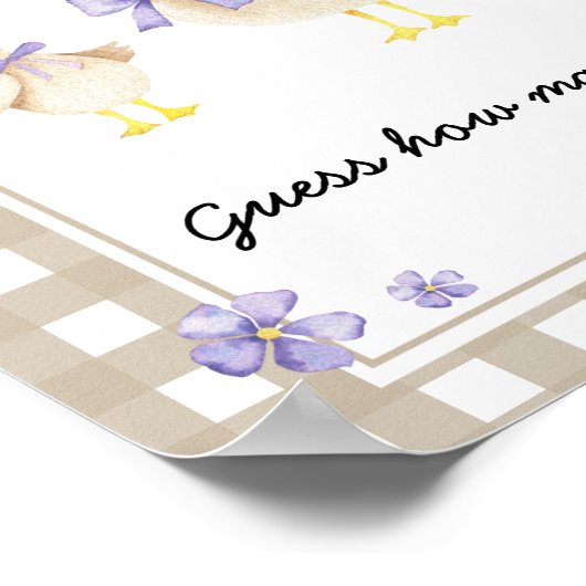 Petite oie - Devinez combien ? Affiche (Coin)